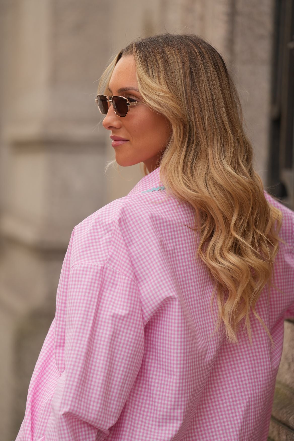 Camisa pink chess