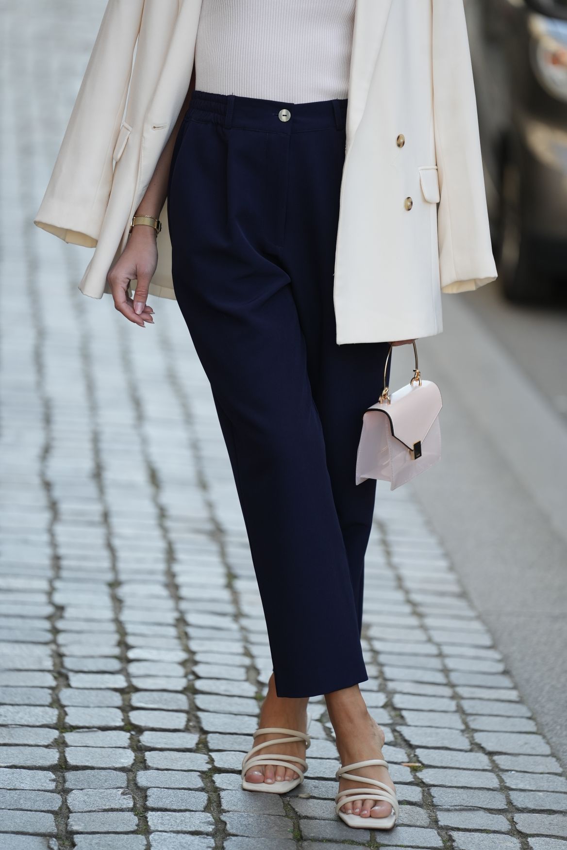 Calça de alfaiataria Grace Navy