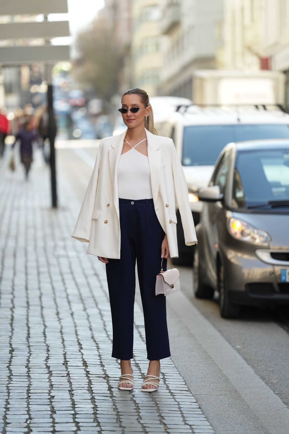 Calça de alfaiataria Grace Navy