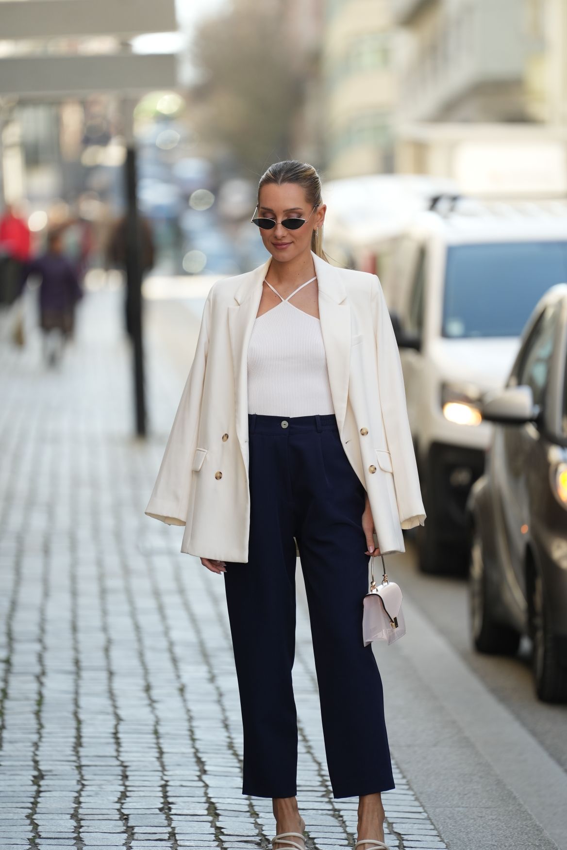 Calça de alfaiataria Grace Navy