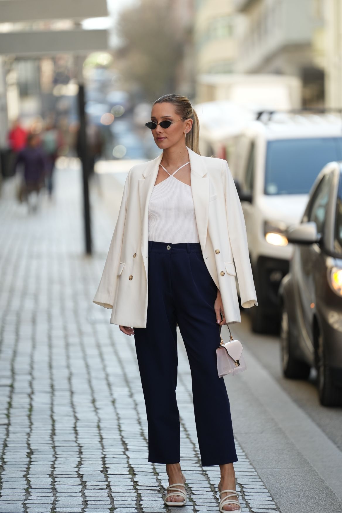 Calça de alfaiataria Grace Navy