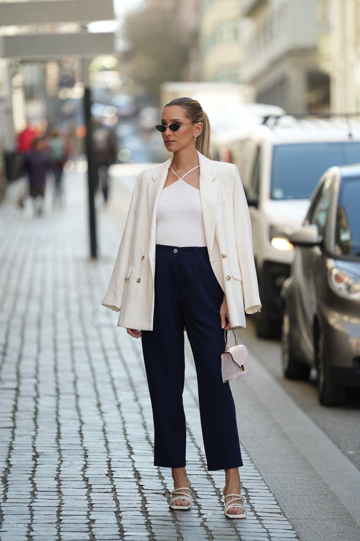 Calça de alfaiataria Grace Navy