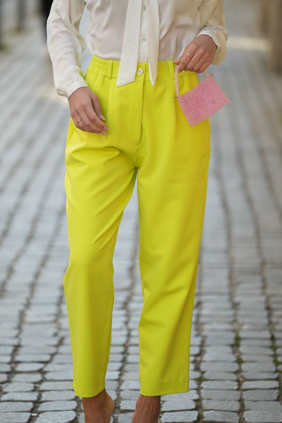 Calça de alfaiataria Grace Néon