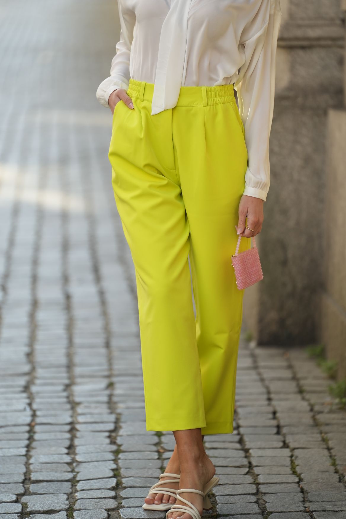 Calça de alfaiataria Grace Néon