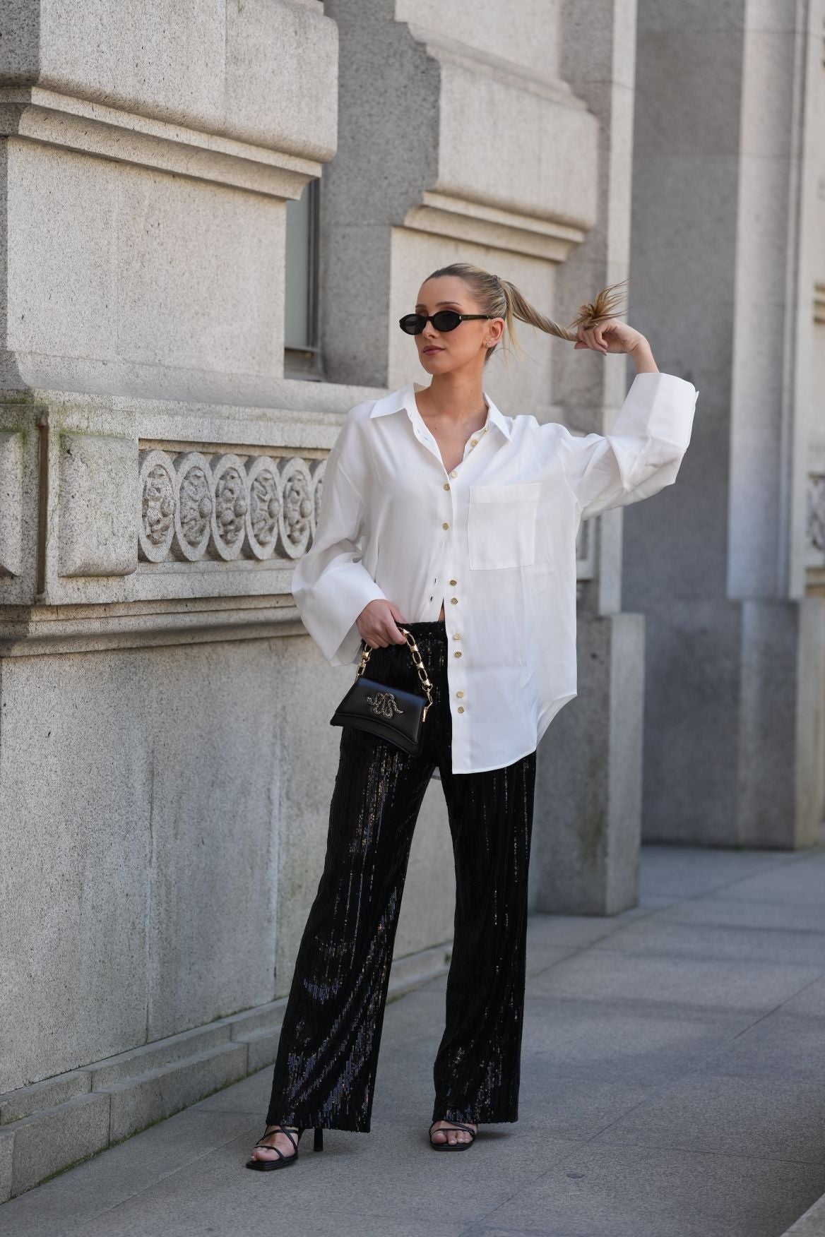 Calça de lantejoulas Blair