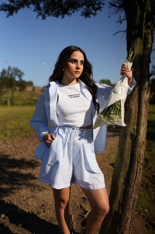 Crop top "Need money for Hermès"