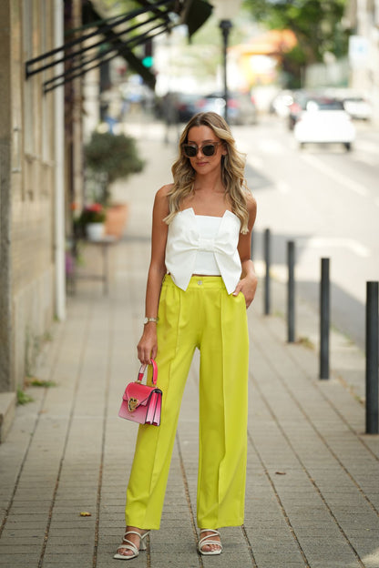 Calça de alfaiataria Diana néon