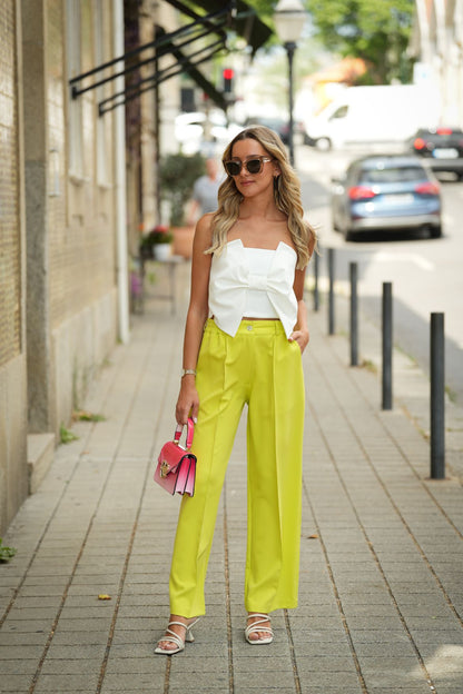 Calça de alfaiataria Diana néon