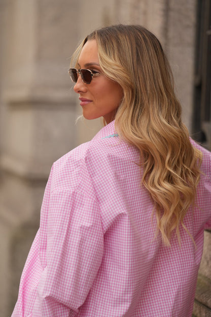 Camisa pink chess