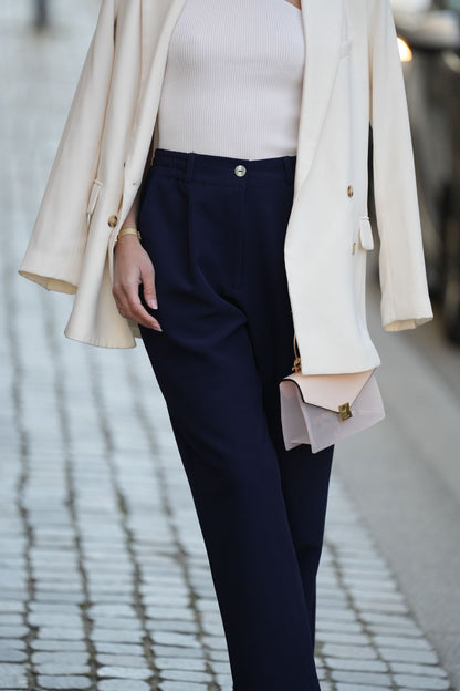 Calça de alfaiataria Grace Navy