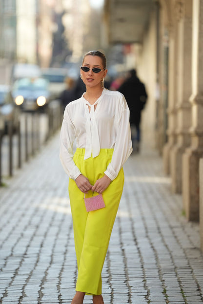 Calça de alfaiataria Grace Néon
